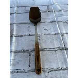 Preowned Vintage Robinson Stainless Brown Nylon Spoon Mixing Serving Made in USA